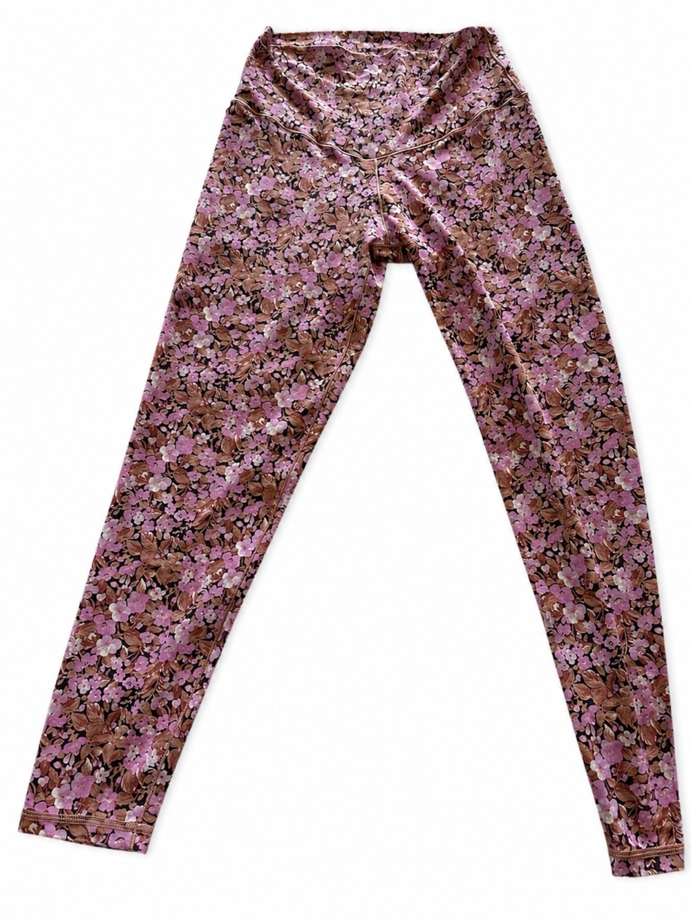 Aerie Offline Real Me Pink & Brown Floral leggings size Large